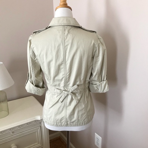 ANN TAYLOR LOFT KHAKI UTILITY CARGO JACKET - Picture 3 of 7